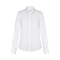 THC PARIS WOMEN WH. Chemise en popeline à manches longues pour femmes. Couleur blanche