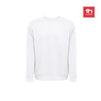 THC COLOMBO WH. Sweat-shirt (unisexe) en éponge italienne sans carte. Couleur blanche