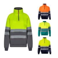 VL THOR. Sweatshirt bicolore (300g/m²) en polyester éponge (100%)