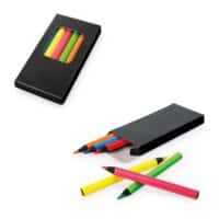 MEMLING. Boîte à crayons avec 6 crayons de couleur