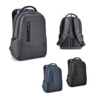 RE-BOSTON. Sac à dos pour ordinateur portable imperméable en nylon recyclé 2 tons avec compartiment en polyester recyclé 210D