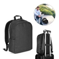 GIJON. Sac à dos pour ordinateur portable en polyester haute densité recyclé 600D et doublure en polyester recyclé 210D