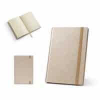 DICKINSON. Cahier A5 à couverture rigide en papier de canne à sucre (80 % canne à sucre) avec pages lignées