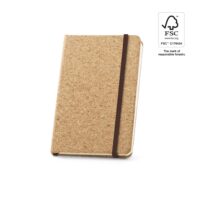 HAWKINS. Carnet de poche en liège avec pages unies, en matériau certifié FSC™ et autres matériaux contrôlés