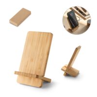 LANGE. Support pour smartphone avec chargeur sans fil rapide 15W en bambou