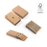 FISCHER. Jeu de 54 cartes classiques en papier kraft, fabriquée à partir de matériaux certifiés FSC™ et d'autres matériaux contrôlés