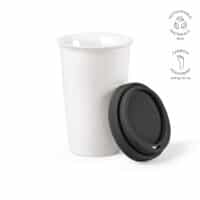 Gobelet de voyage Tagus céramique 330ml. Couvercle coloré