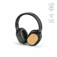 Casque sans fil Fleming en rABS/bambou, 400mAh, autonomie 8h