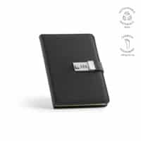 Carnet Melville rPET, fermeture métal, 192p FSC 70g/m²