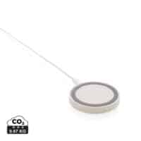 Chargeur sans fil rond en fibre de paille de 5W