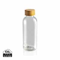 Bouteille 600ml en rPET RCS avec couvercle en bambou