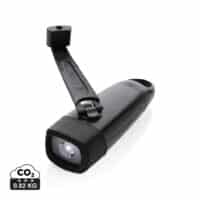 Torche rechargeable par USB avec manivelle en plastique RCS