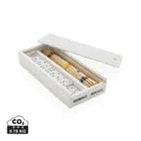 Jeu de mikado/domino en boîte en bois