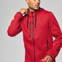 Veste à capuche chinée homme