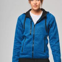 Veste à capuche chinée femme