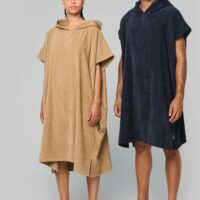 Poncho éponge à capuche unisexe