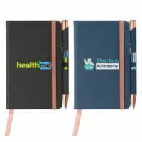 Carnet de Notes Miller Softy Rose Gold & Stylo Tres-Chic Coffret cadeau